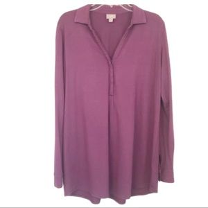 J Jill | Collared V-Neck Top